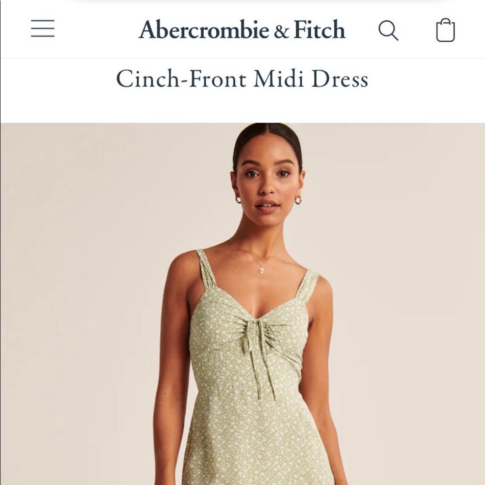NWT Abercrombie and Fitch cinch front midi dress size small